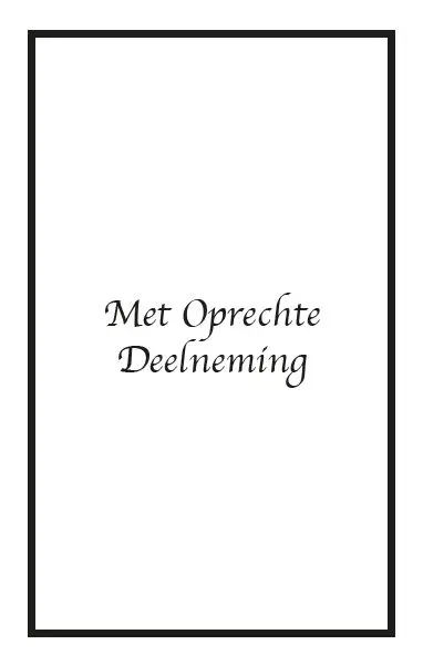 Map Rouw Wenskaart