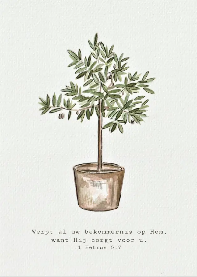 Poster A5 Werpt al uw bekommernis