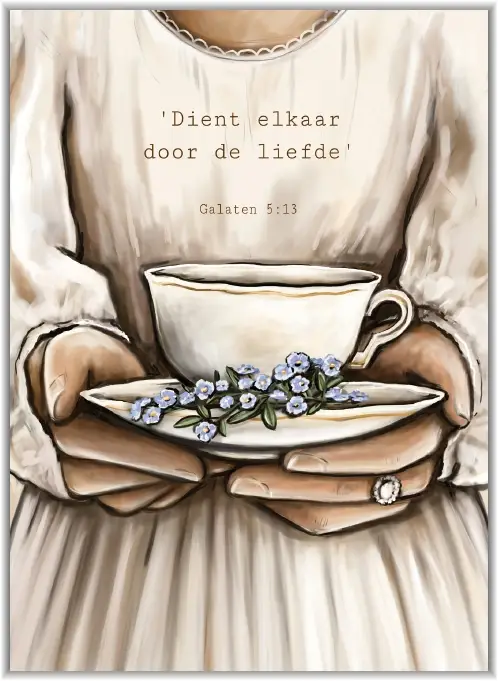 Poster A4 Dient elkaar door de liefde