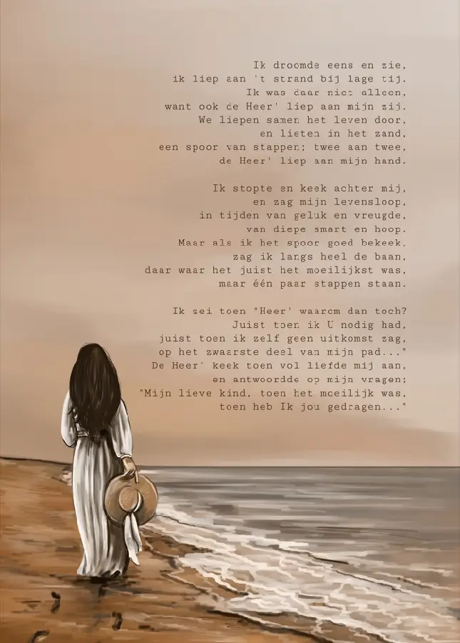 Poster A4 Ik droomde eens en zie ik liep