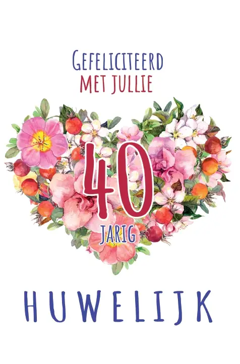 WK Al 40 jaar een paar Gefeliciteerd