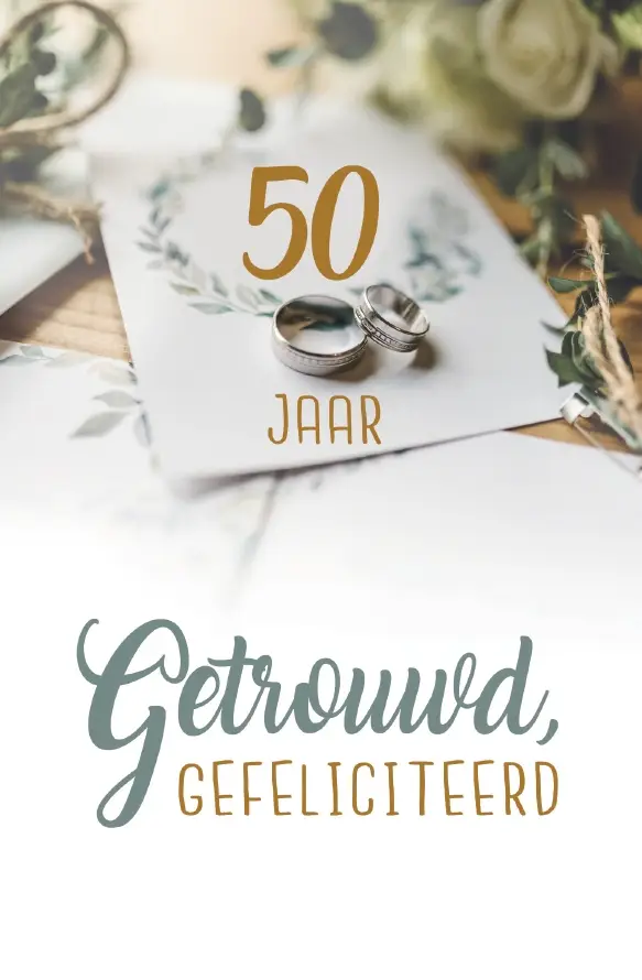 WK Gefeliciteerd met 50 jarig huwelijk