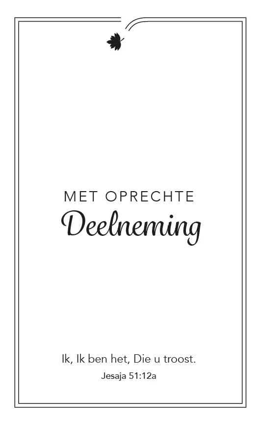 Map Rouw Wenskaart