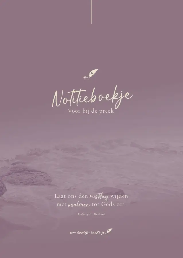 Notitieboekje voor bij de preek
