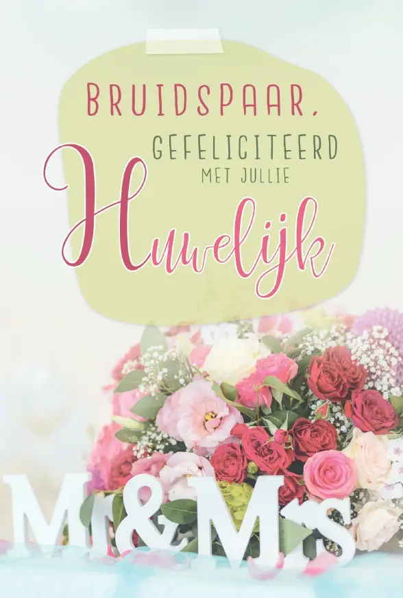 WK Gefeliciteerd met jullie Huwelijk
