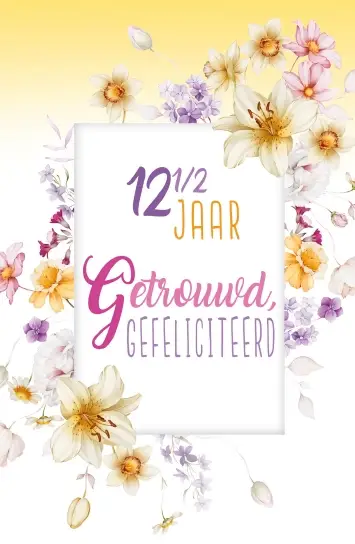 WK Gefeliciteerd 12½ jaar getrouwd
