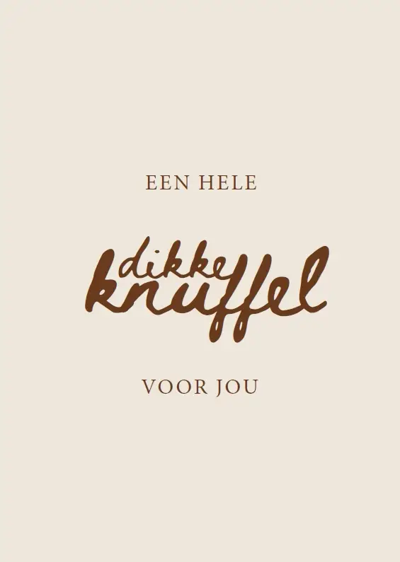 WK Een hele dikke knuffel voor jou