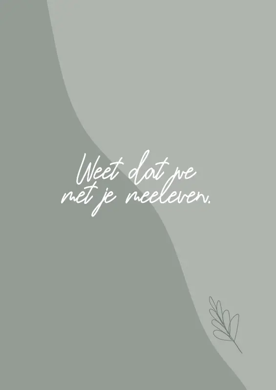 WK Weet dat we met je meeleven