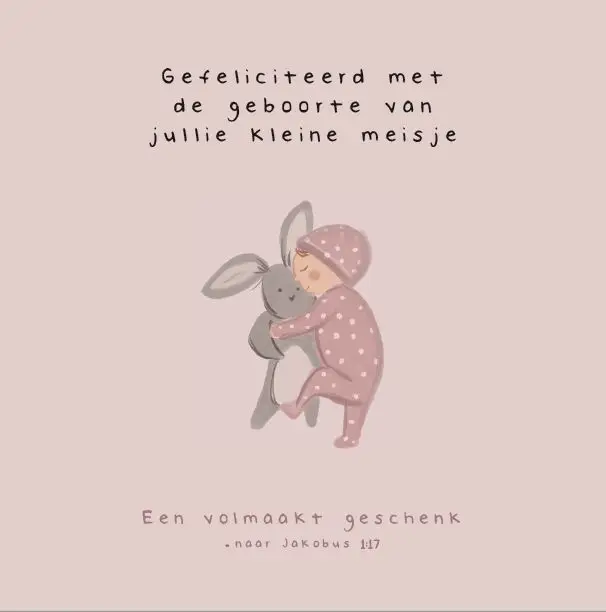 Wenskaart Geboorte dochter
