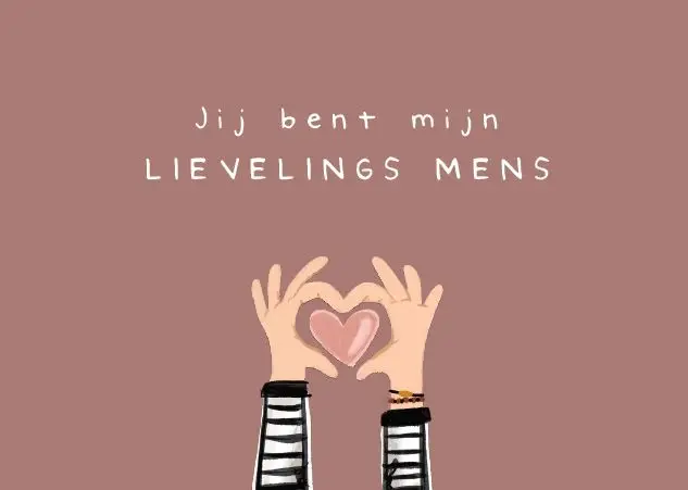 Wenskaart Jij bent mijn lievelings mens