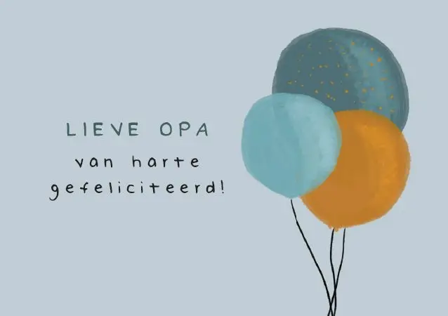Wenskaart Gefeliciteerd opa