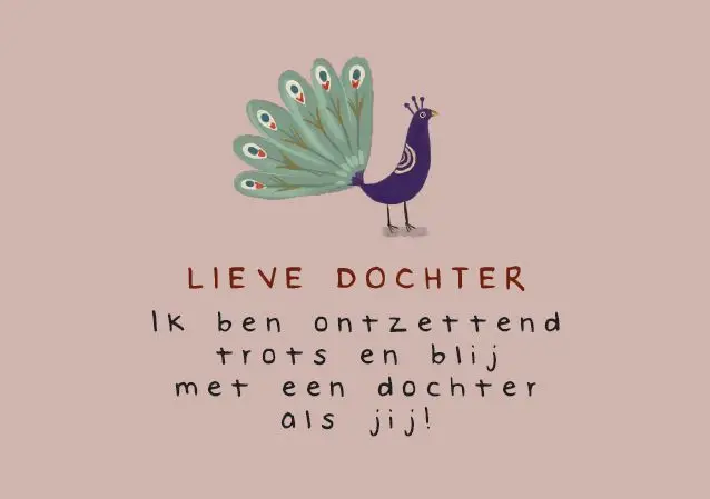 Wenskaart Lieve dochter