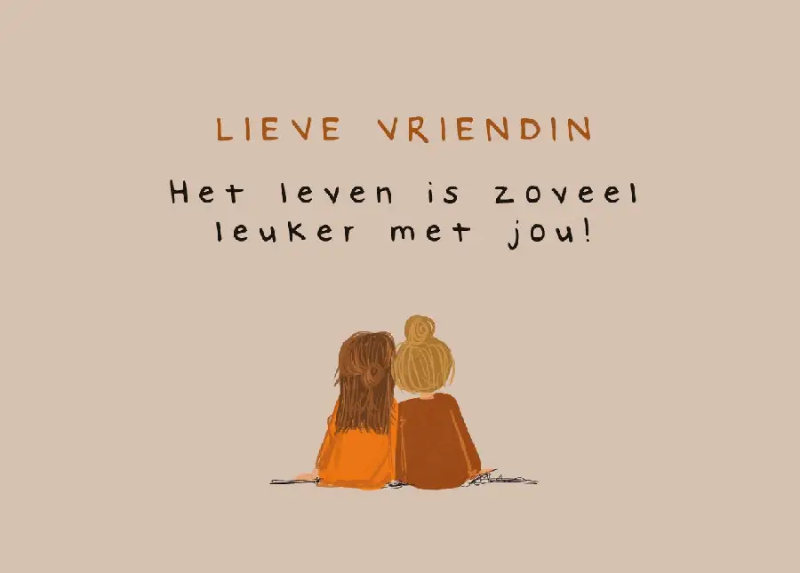 Wenskaart Lieve vriendin