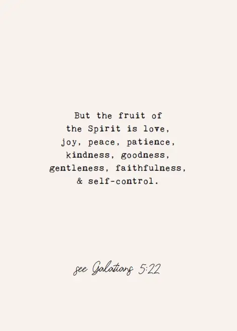 WK But the fruit of the Spirit