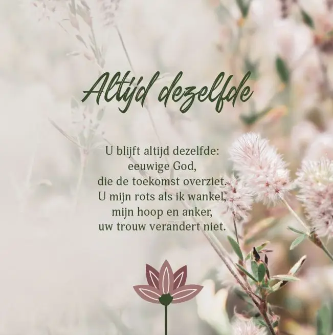 Enkele Kaart Hij zal over ons waken + en