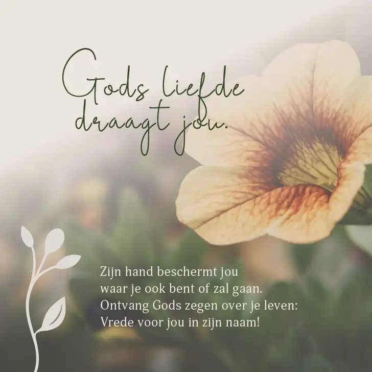 Enkele Kaart Gods liefde draagt jou +env