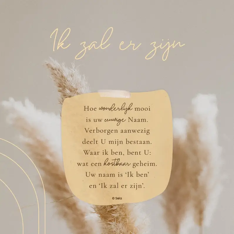 Enkele Kaart Ik zal er zijn+env