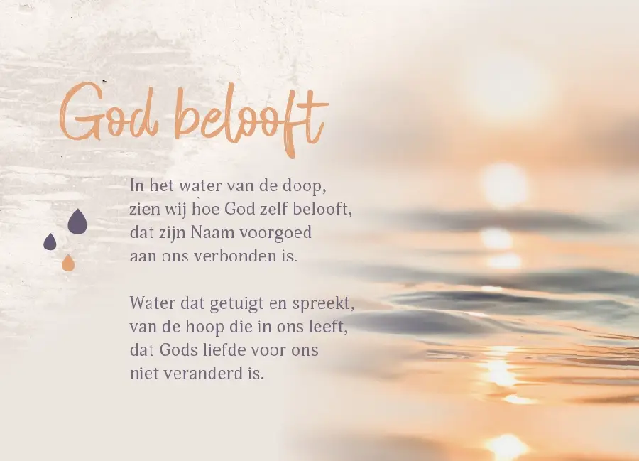 Enkele Kaart Dank U Heer+env