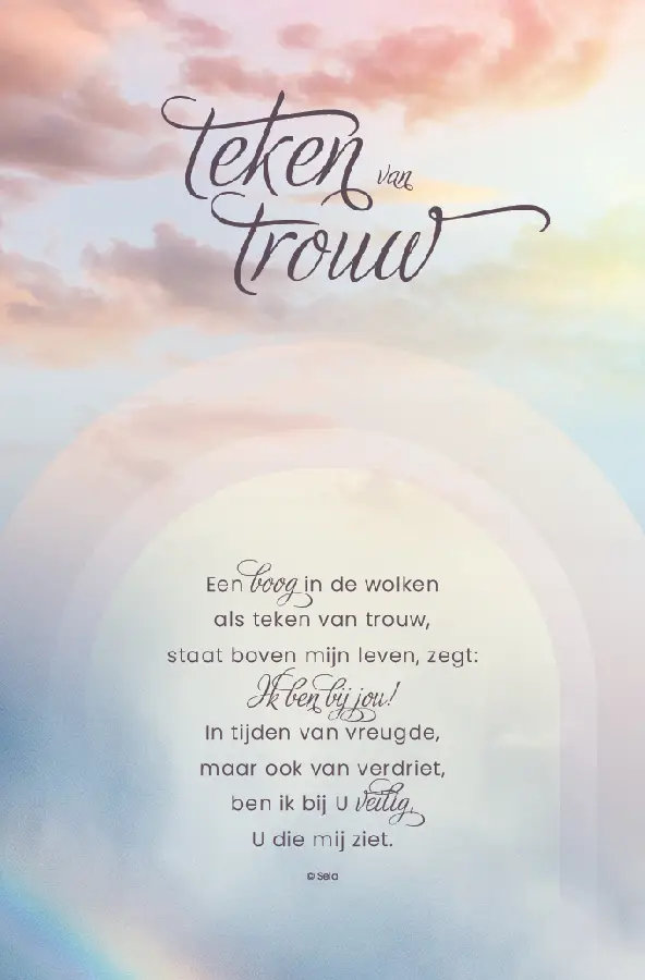 Enkele Kaart Teken van trouw+env