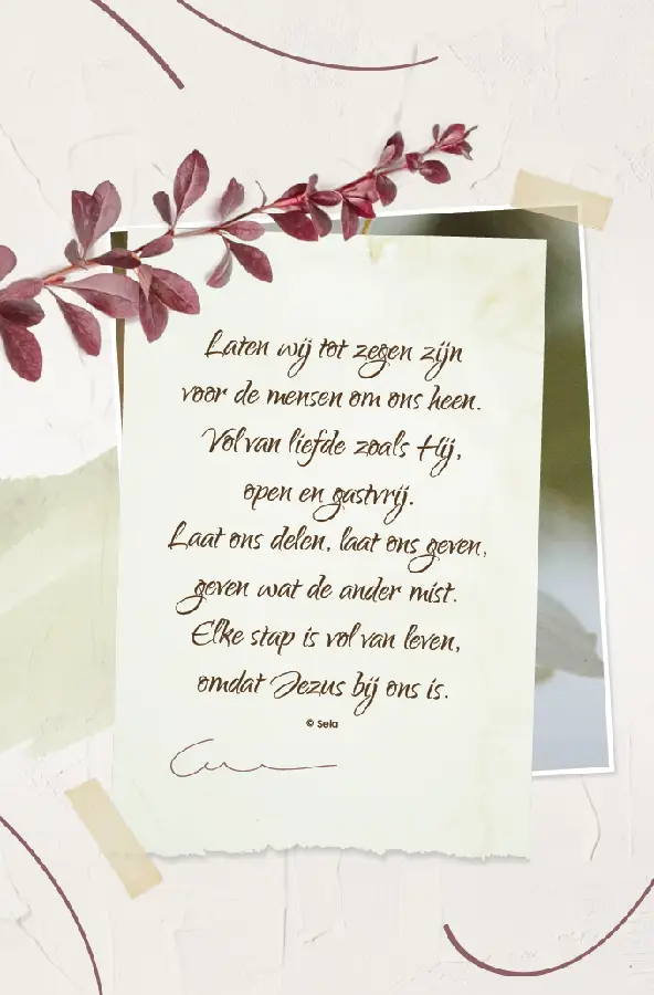 Enkele Kaart Laten wij tot zegen zijn+en