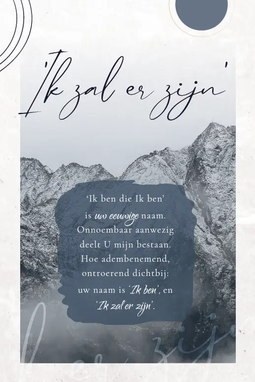 Enkele Kaart Ik zal er zijn+env