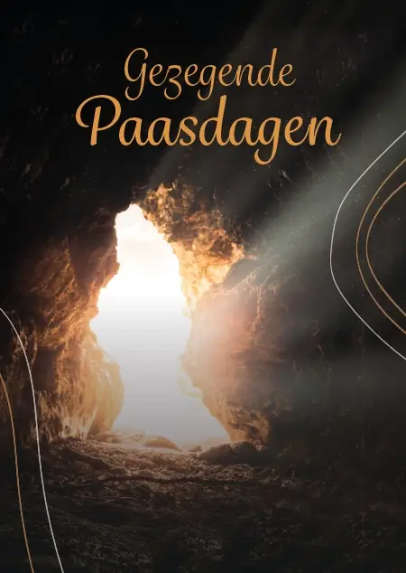 Prentbriefkaart Gezegende Paasdagen