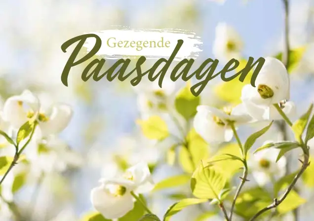 Prentbriefkaart Gezegende Paasdagen