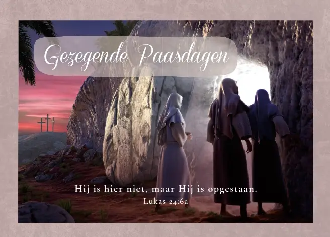 Wenskaart Gezegende Paasdagen