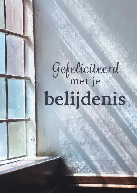Prentbriefkaart Gefeliciteerd Belijdenis