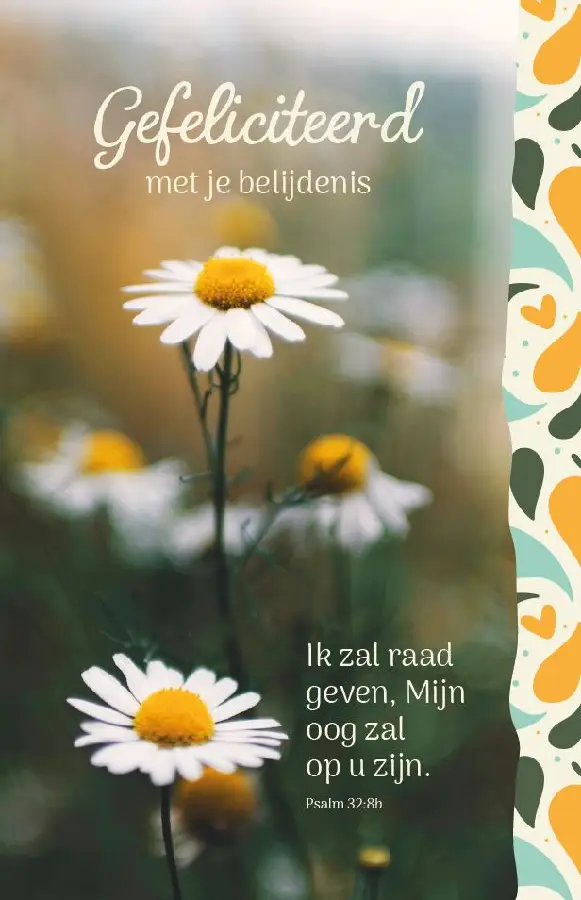 Wenskaart Gefeliciteerd je belijdenis