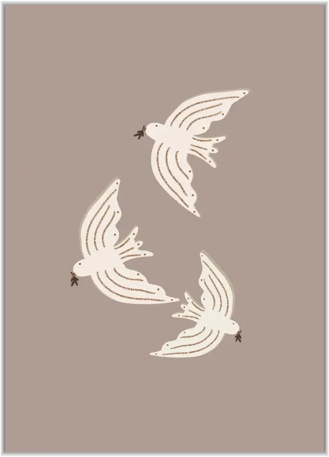 Kaartje A7 Duiven (Blanco)