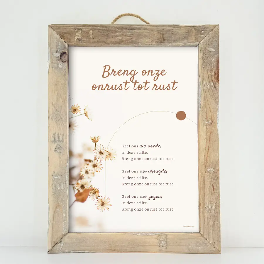 Schilderij A3 Breng onze onrust tot rust