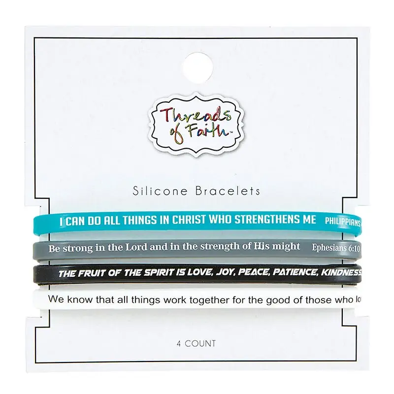 Silicone Bracelet set (4) I can do-be st