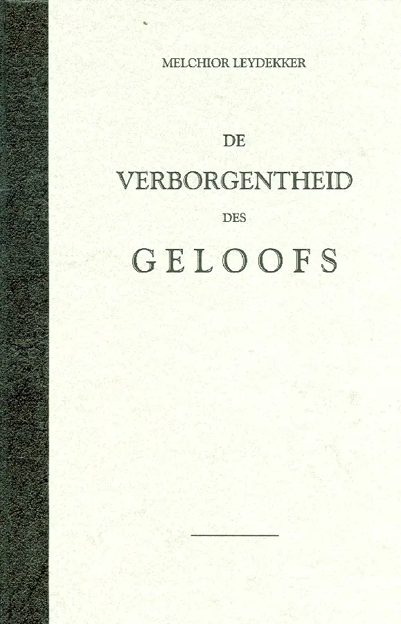 Verborgentheid des geloofs