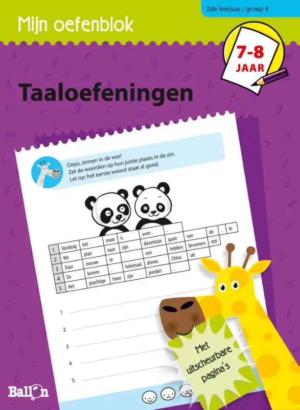 Taaloefeningen / 7-8 jaar