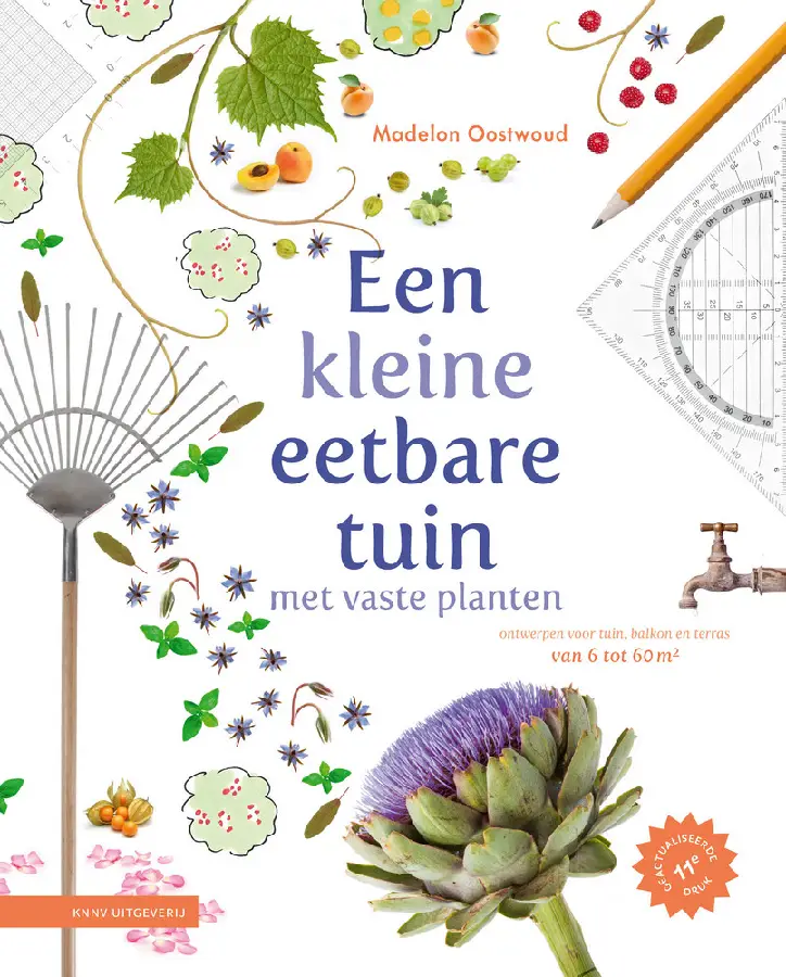 Een kleine eetbare tuin met vaste planten