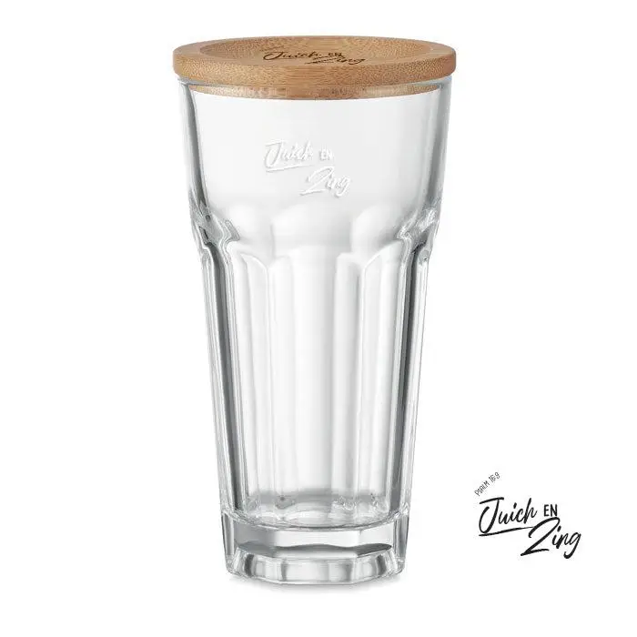 Glas 300 ml met onderzetter