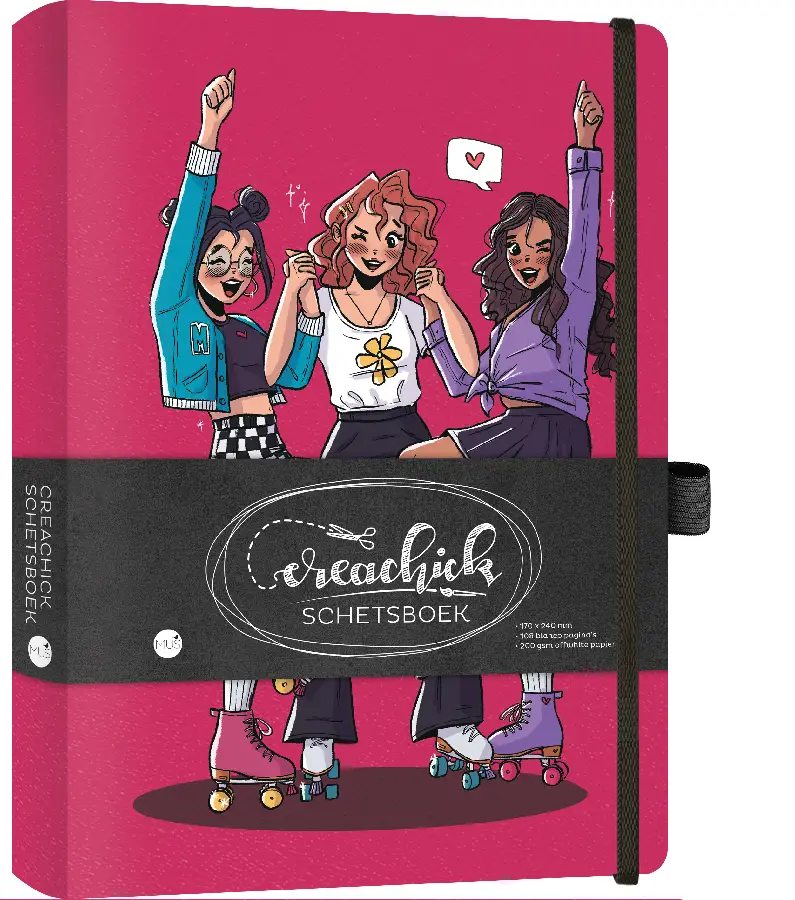 CreaChick Schetsboek groot / dieproze