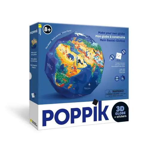 De aarde - 3D wereldbol inclusief stickers