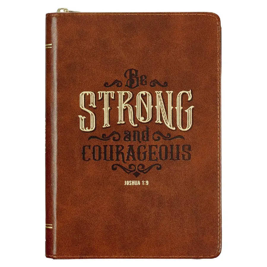 Strong and Courageous brown with Zipper