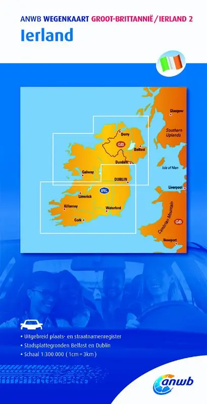 ANWB wegenkaart Groot-Brittannië 2. Ierland