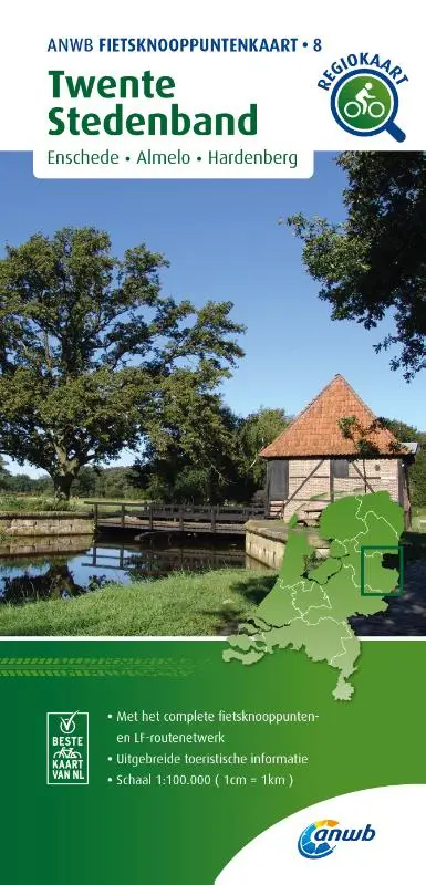 Fietsknooppuntenkaart Twente Stedenband 1:100.000