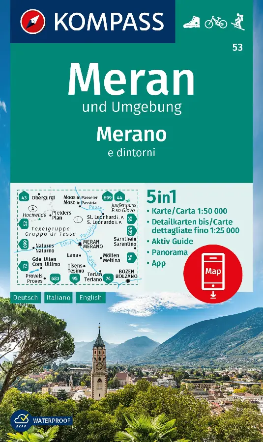 Kompass WK53 Meran und Umgebung