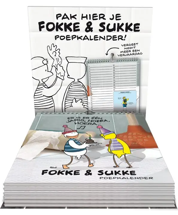 Fokke & Sukke verjaardagskalender set 5 ex
