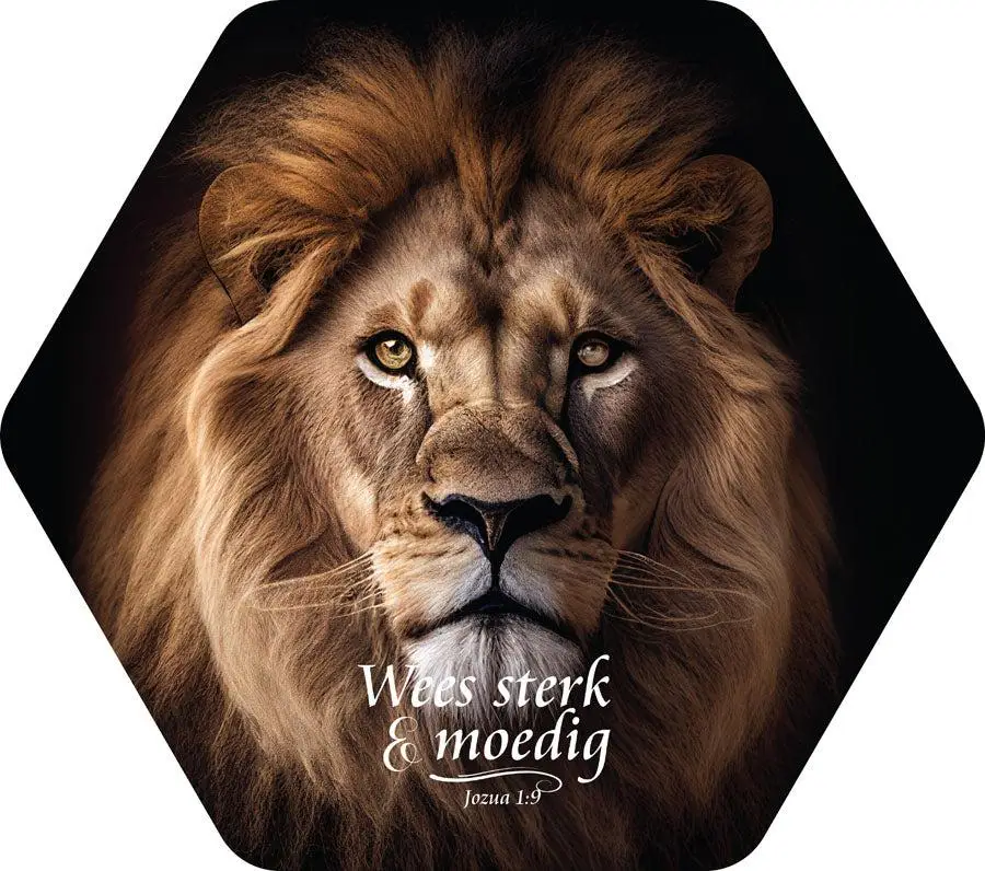 Bord Sterk en moedig Leeuw