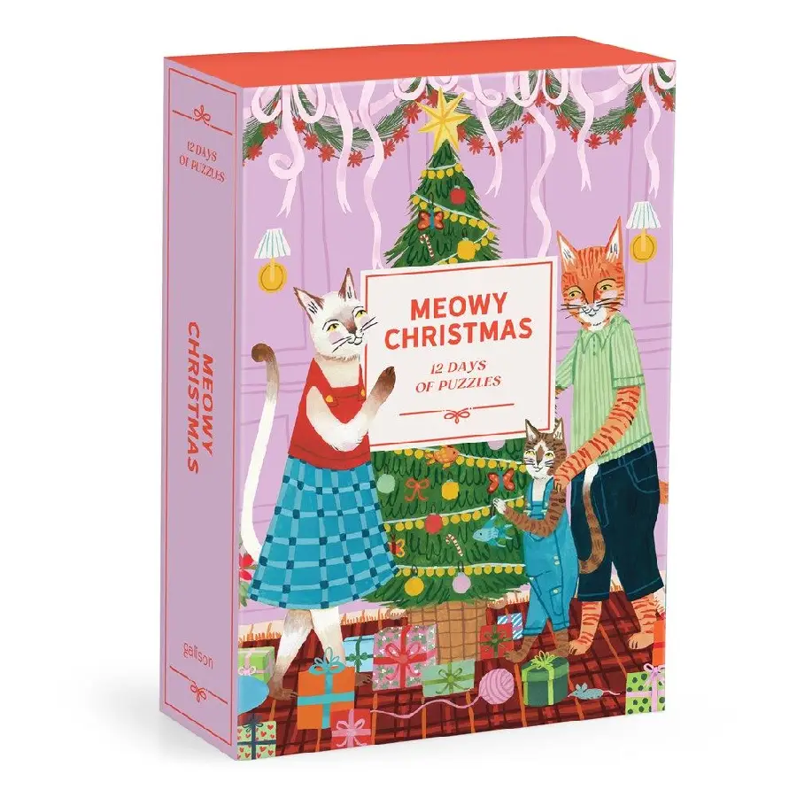 Meowy Christmas 12 Days of Puzzles 500 Piece Countdown