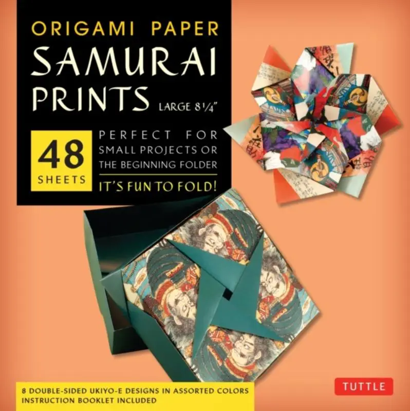 Origami Paper - Samurai Prints - Large 8 1/4' - 48 Sheets
