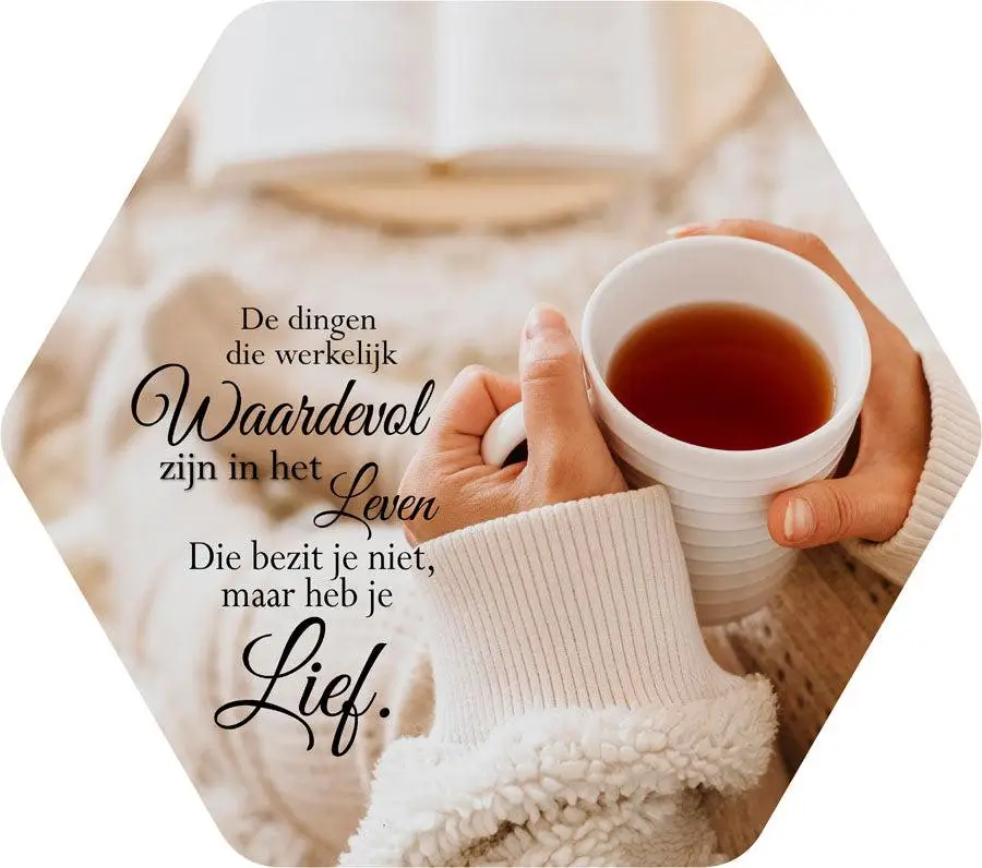 Bord De dingen die werkelijk waardevol