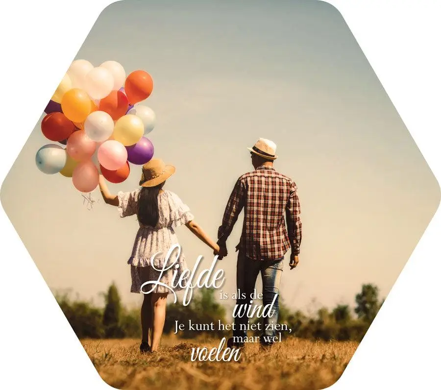 Bord Liefde is als de wind