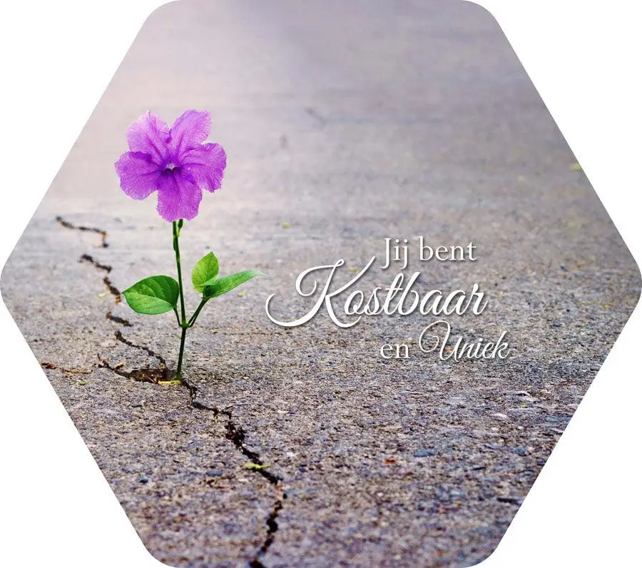 Bord Jij bent kostbaar en uniek